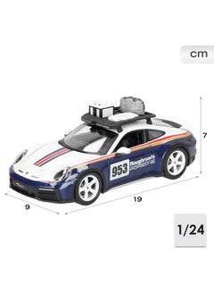 Bburago BBURAGO - 1/24 Racing - 2023 Porsche 911 Dakar - New 2024: Metal Racing Vehicle - Interior Details - Opening Doors and Hood - Scale 1/24., B18-28029  - Image 3
