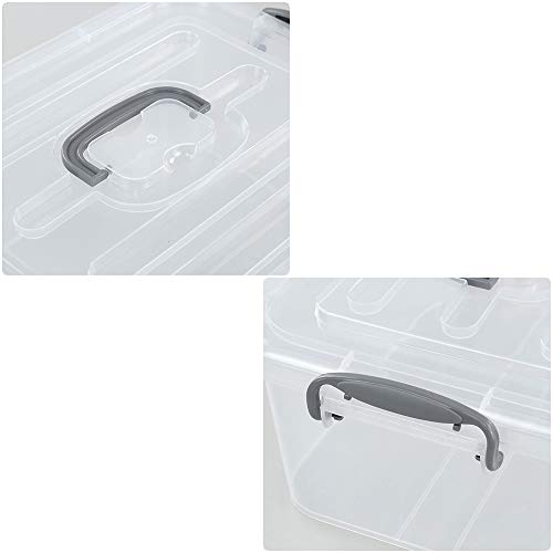 Kekow 2-Pack Clear Storage Latch Box, Plastic Containers with Lids, 8 L - Image 4