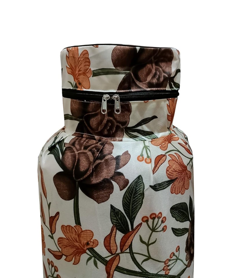 KANUSHI KANUSHI Industries Designer LPG Gas Cylinder Cover Set of 2Pc 2PCSCYLBrwonLongLEVSBrownRose - Image 4