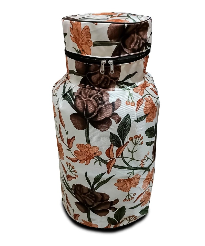 KANUSHI KANUSHI Industries Designer LPG Gas Cylinder Cover Set of 2Pc 2PCSCYLBrwonLongLEVSBrownRose - Image 3