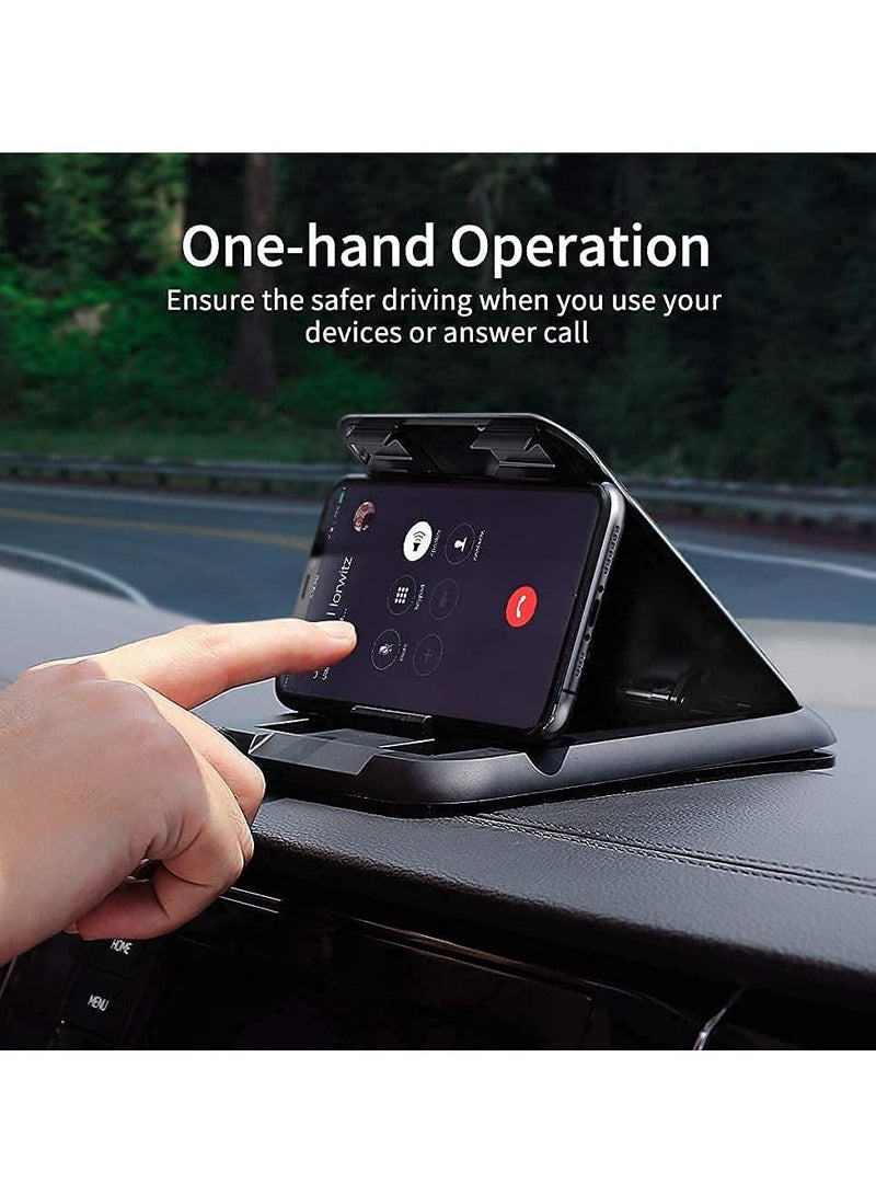 KASTWAVE Car Phone Holder, Car GPS Mount, Silicone Car Mat, AntiSlip Desk Phone Mount, for All Kinds of Dashboard Center Console Phone Mount Compatible with iPhone/ Android/ GPS Devices - Image 4