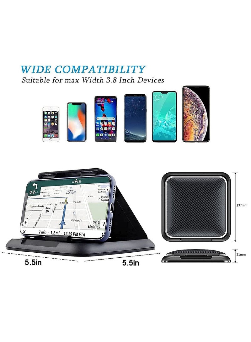 KASTWAVE Car Phone Holder, Car GPS Mount, Silicone Car Mat, AntiSlip Desk Phone Mount, for All Kinds of Dashboard Center Console Phone Mount Compatible with iPhone/ Android/ GPS Devices - Image 5