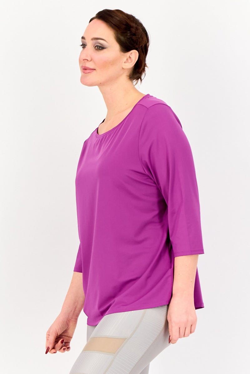 Tchibo Women Sportwear Fit Long Sleeves Training Top, Purple  - Image 2