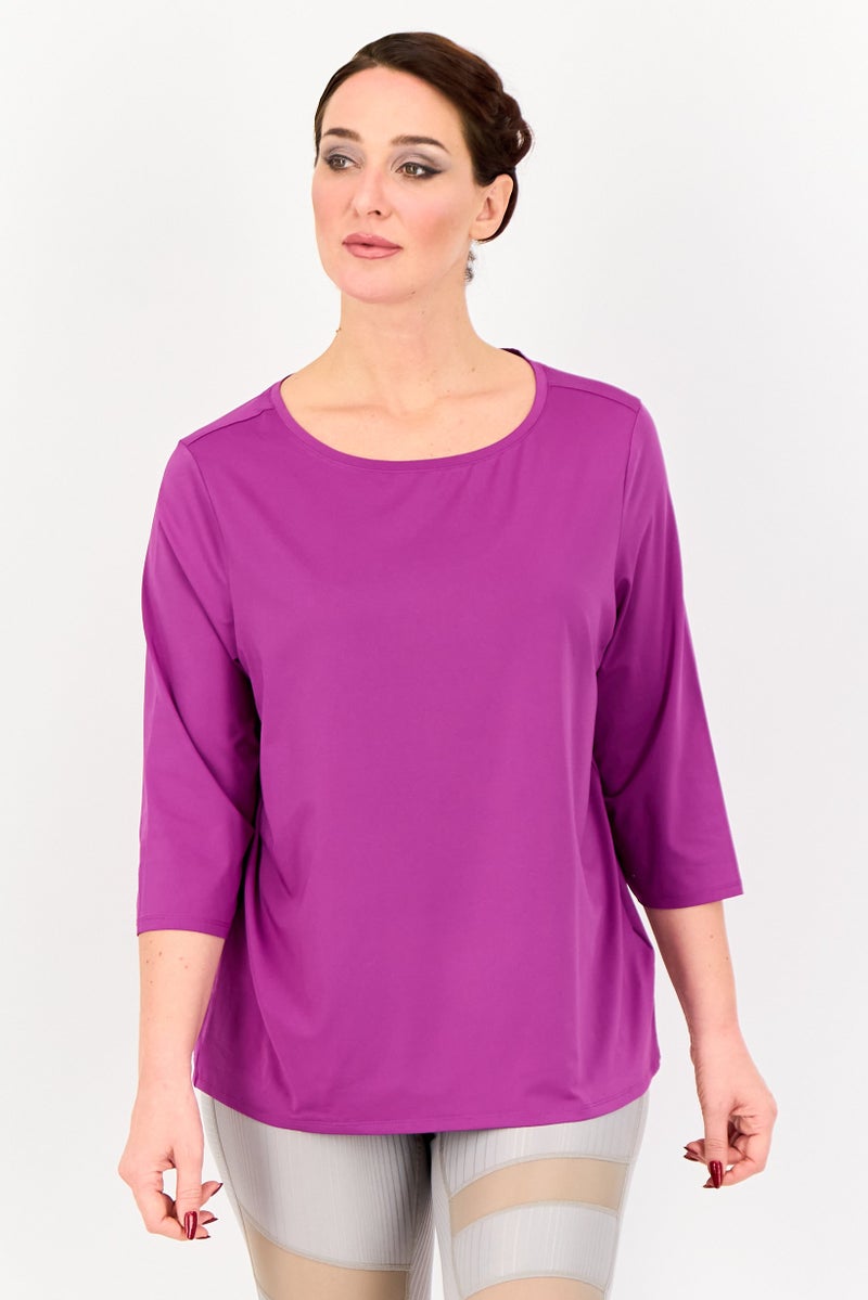 Tchibo Women Sportwear Fit Long Sleeves Training Top, Purple  - Image 1