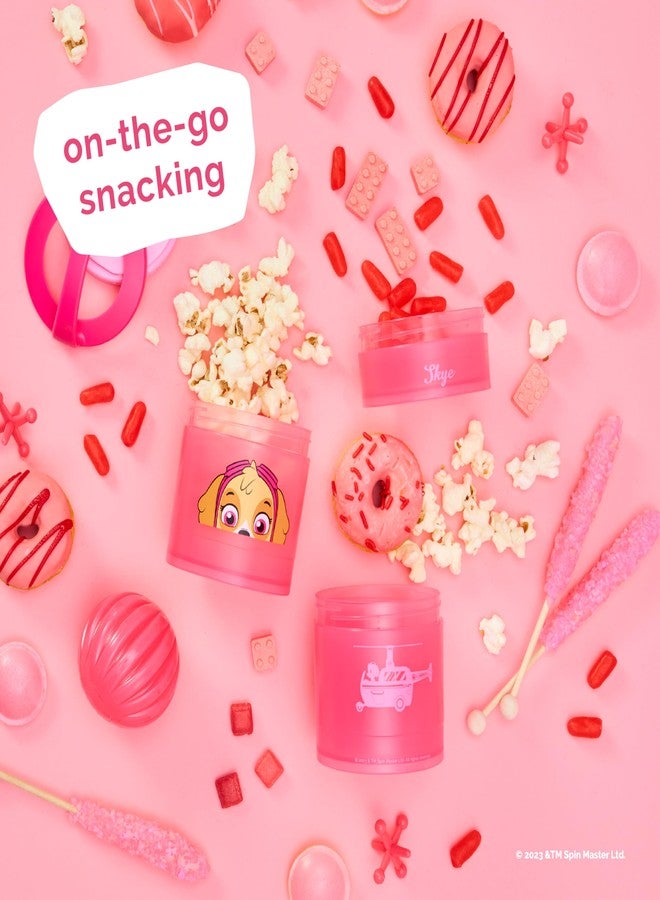 Whiskware Paw Patrol Stackable Snack Containers for Babies, Kids. and Toddlers, 3 Stackable Snack Cups for School and Travel, Backpack and Cupholder Friendly, Skye - Image 5