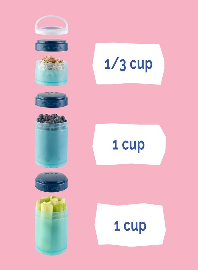 Whiskware Paw Patrol Stackable Snack Containers for Babies, Kids. and Toddlers, 3 Stackable Snack Cups for School and Travel, Backpack and Cupholder Friendly, Skye - Image 4