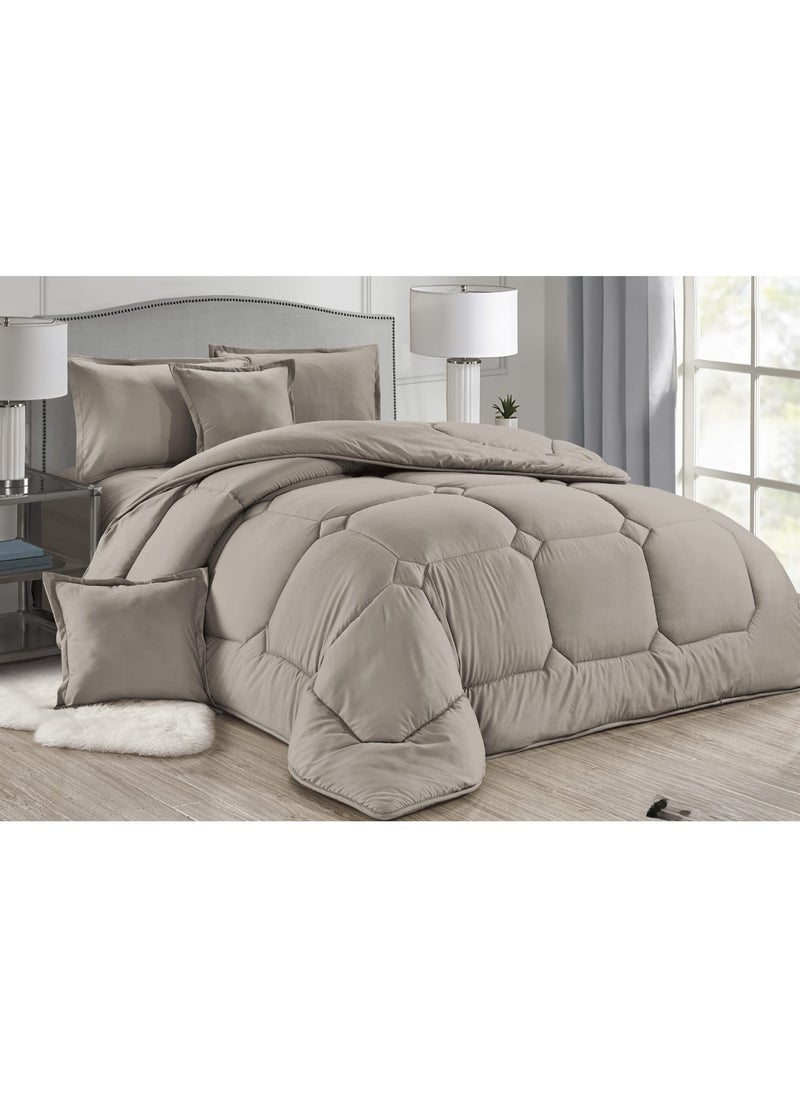 Moon Royal, comfortable and soft single bed comforter set, 6 pieces, double solid  - Image 1