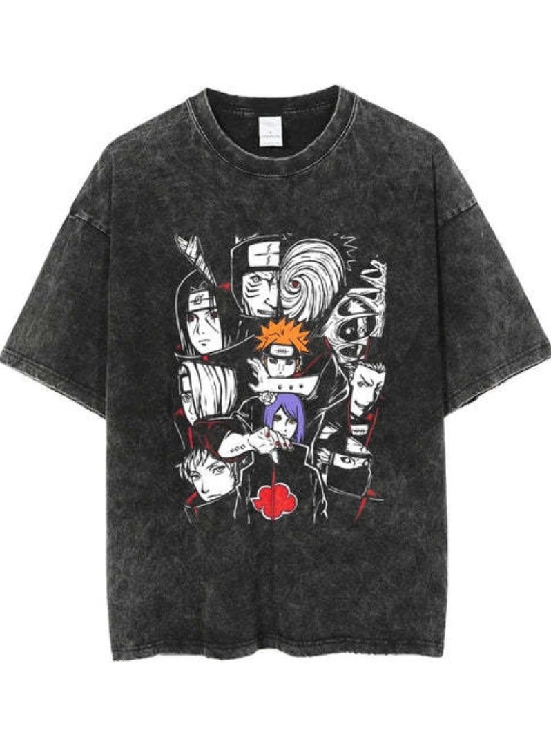 KUYING - New Naruto Top Washed and Used T-shirt - Image 1