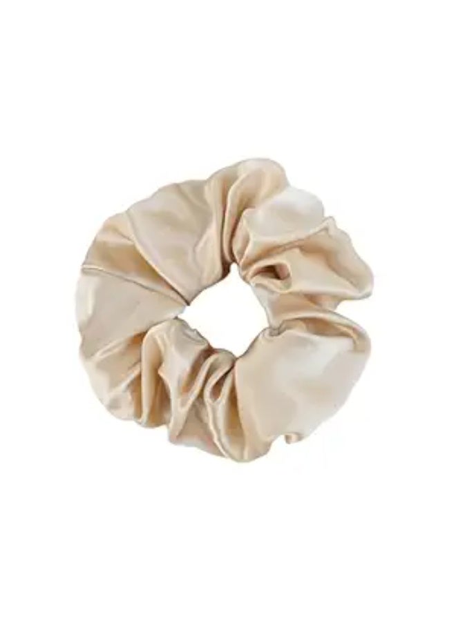 Generic Night Satin Elegance A piece of luxury and softness Elegant Satin Bonnet Set Women's one Layer Satin Bonnet for Curly Hair with Satin Hair Ties and Long Bow Clips in Beige - Image 4