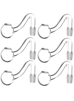 Generic 6 Piece 18mm Clear Glass Fountain Inflow Pipe Aquarium Filter Tubing For Aquarium Planted Fish Tank 