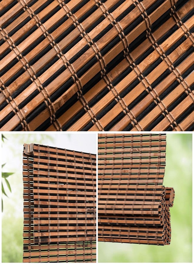 LazBlinds Cordless Bamboo Roman Shades for Windows, Light Filtering Natural Bamboo Blinds, Easy Lift Cordless Design for Living Room & Bedroom, Fits Interior Windows 26.5" W x 48" H, Tatami - Image 2