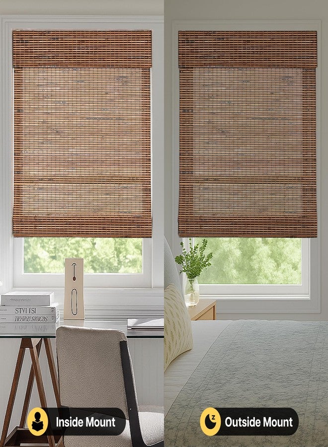 LazBlinds Cordless Bamboo Roman Shades for Windows, Light Filtering Natural Bamboo Blinds, Easy Lift Cordless Design for Living Room & Bedroom, Fits Interior Windows 26.5" W x 48" H, Tatami - Image 4