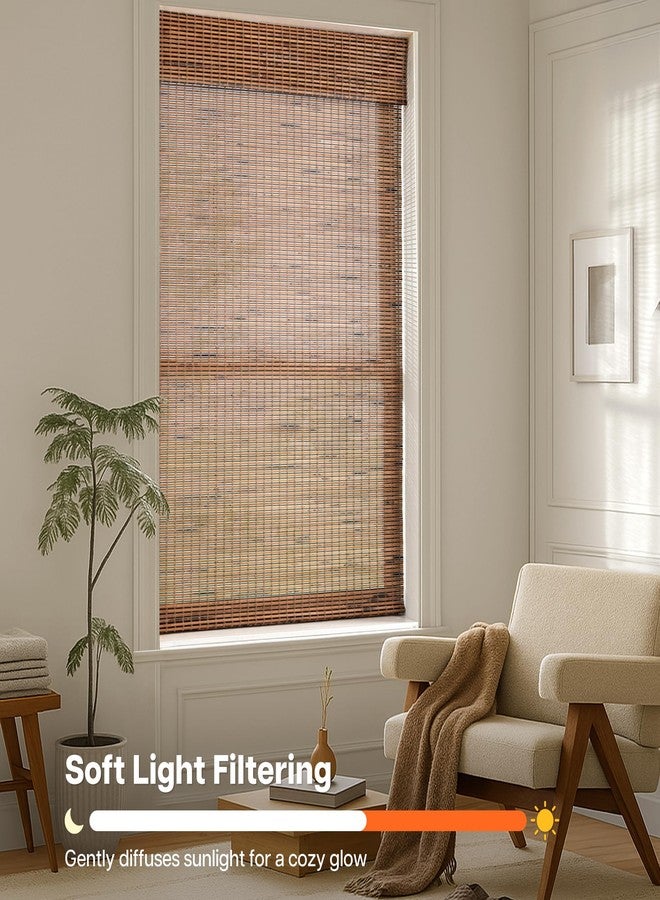 LazBlinds Cordless Bamboo Roman Shades for Windows, Light Filtering Natural Bamboo Blinds, Easy Lift Cordless Design for Living Room & Bedroom, Fits Interior Windows 26.5" W x 48" H, Tatami - Image 5