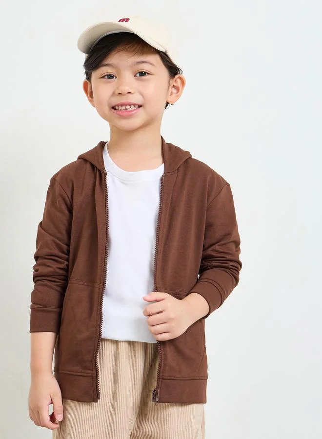 ستايلي Kids Unisex Cotton Zip Through Hoodie with Pocket