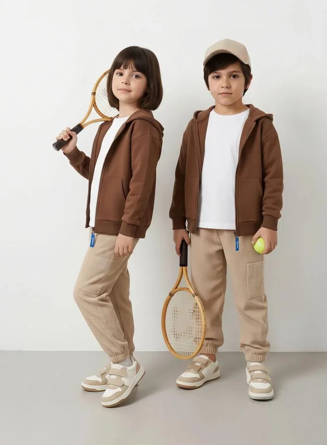 ستايلي Kids Unisex Cotton Zip Through Hoodie with Pocket