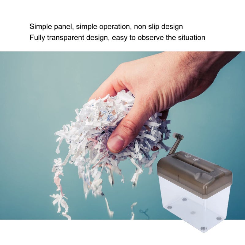 Manual Paper Shredder for Home Office School and Shop Grey Color 8 1x3 9x5 5 Inches - Image 3