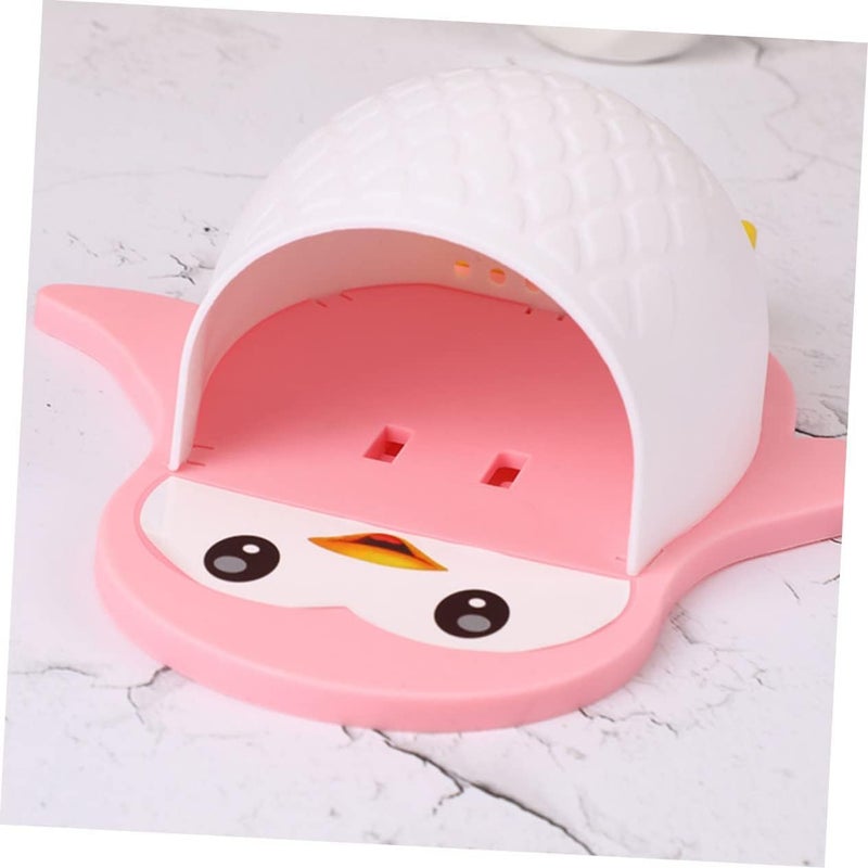 PRITAMA Plastic Wall Mounted Penguin Design Toothpaste Holder Unique Design Wall Mounted Self Adhesive Storage Wall Mount Toothbrush Holder|Wall Mount Remote and Mobile Stand - Image 2