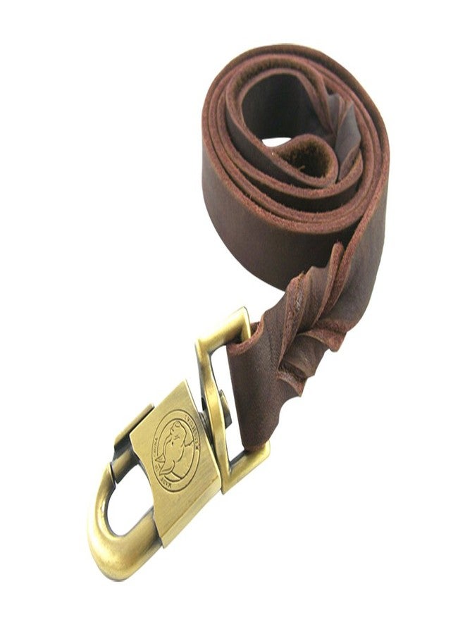 Gullor Classical Braided Decoration Durable Leather Dog Leash - Braided - Image 2
