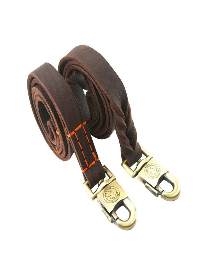 Gullor Classical Braided Decoration Durable Leather Dog Leash - Braided - Image 5