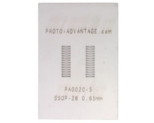 ProtoAdvantage PA0020S SSOP28 065 mm Pitch Stainless Steel Stencil