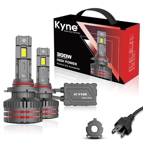KYNE 300W High Power Premium LED Headlights Bulb –H4/H19 6000K Cool White, 30,000 Lumens Ultra-Bright, IP65 Waterproof with 3 YEAR WARRANTY (3 Year Warranty, H4/H19) - Image 1
