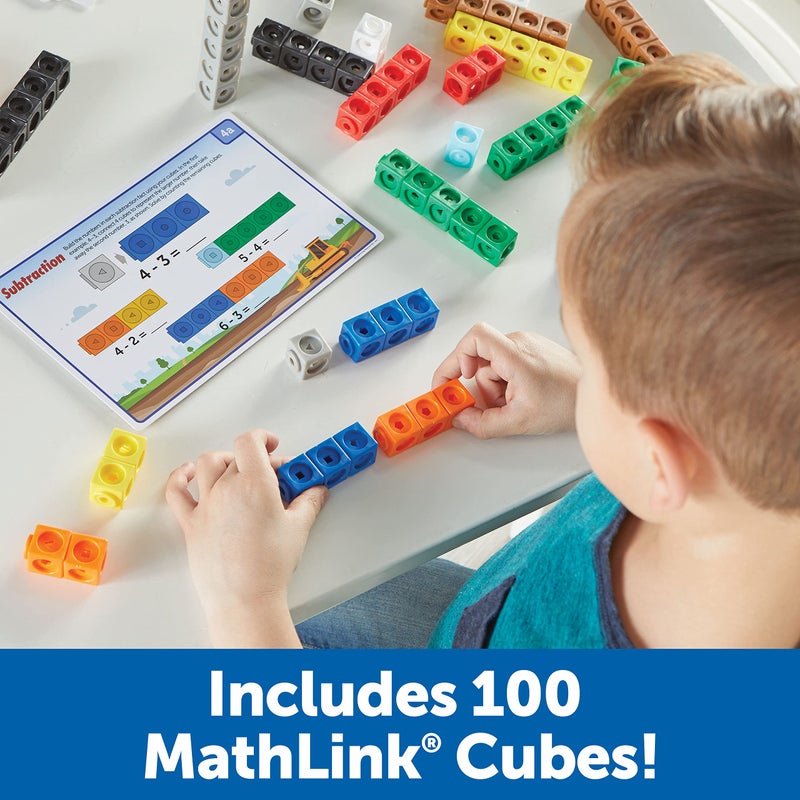 Learning Resources MathLink Cubes Kindergarten Math Activity Set: Mathmobiles! 115 Pieces  Ages 5+ Kindergarten STEM Activities  Math Activity Set and Games for Kids - Image 2