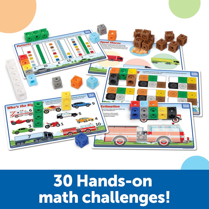 Learning Resources MathLink Cubes Kindergarten Math Activity Set: Mathmobiles! 115 Pieces  Ages 5+ Kindergarten STEM Activities  Math Activity Set and Games for Kids - Image 4