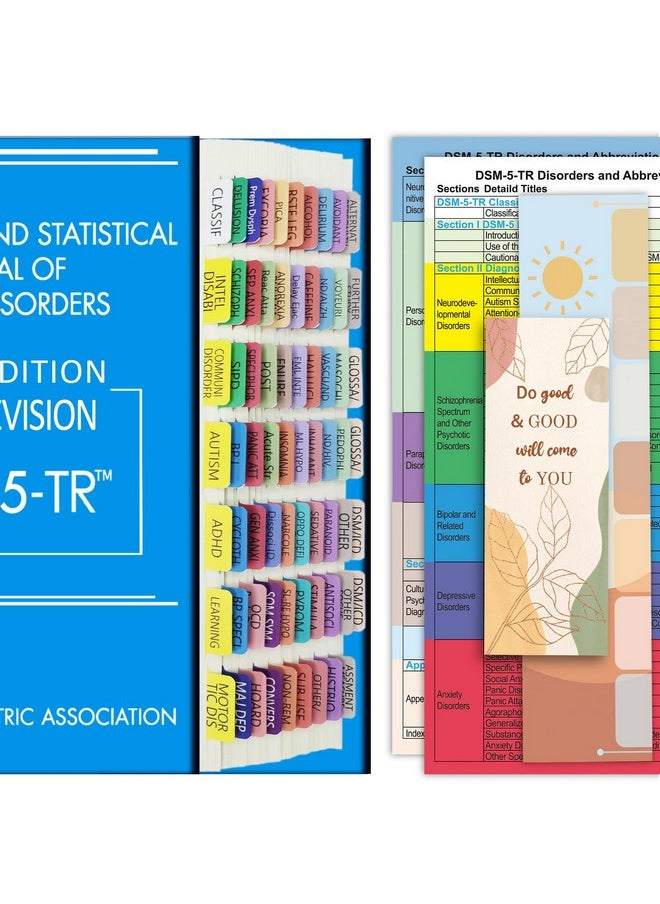 Bcabo - 2022 New Dsm5Tr Index Tabs Colorcoded And Laminated Dsmv Tr Tabs Including 18 Blank Ones With Alignment Guide And Bookmark - Image 1