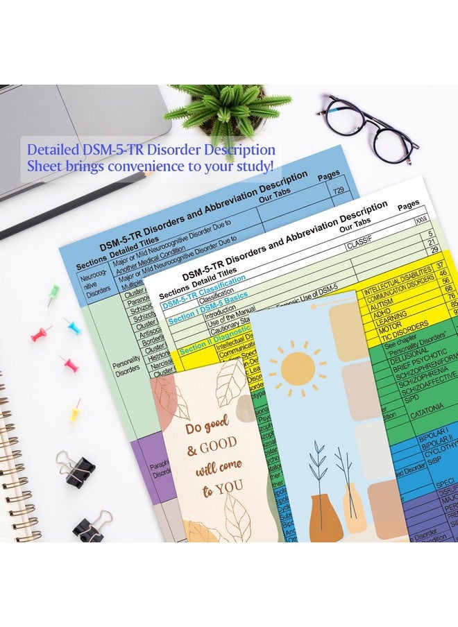 Bcabo - 2022 New Dsm5Tr Index Tabs Colorcoded And Laminated Dsmv Tr Tabs Including 18 Blank Ones With Alignment Guide And Bookmark - Image 1