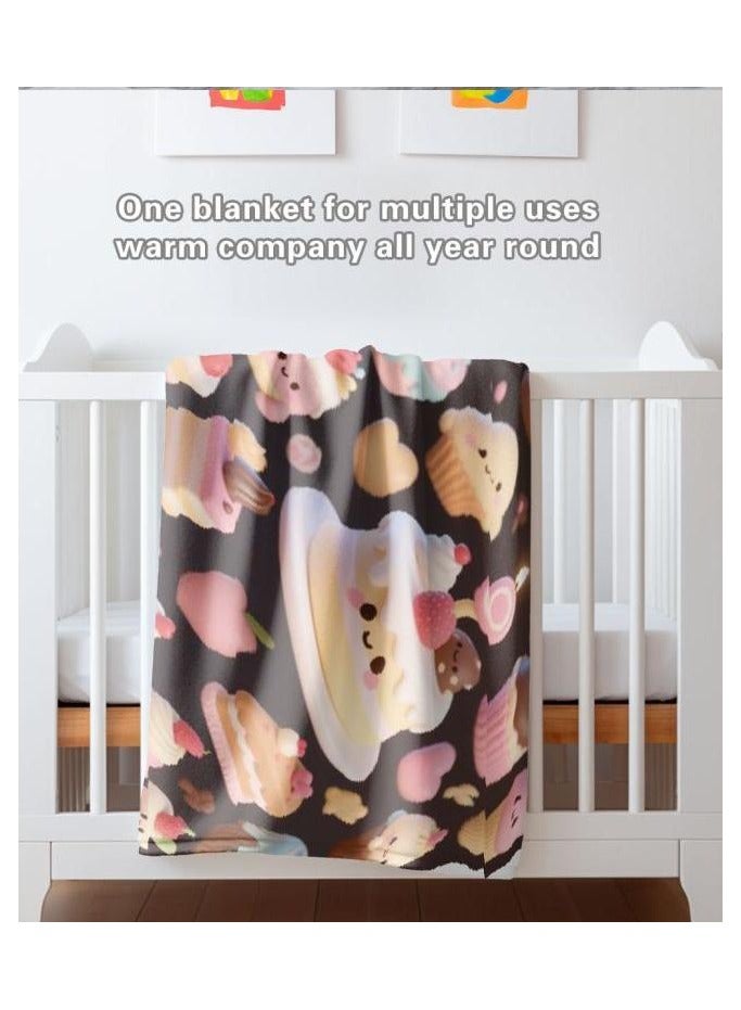 عام بطانية رقيقة من الفانيلا الكرتونية للأطفال أو الطلاب (دافئة ومريحة ومناسبة للنوم والألعاب) 100 سم * 150 سم - 1103 - Image 1