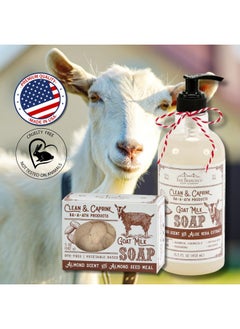San Francisco Soap Company San Francisco Soap Company Clean & Caprine Goat Milk Soap Bar | Almond | Dye-Free Bar Soap | Enriched with Nourishing Goat Milk | Unisex Fragrance | 5oz  - Image 5