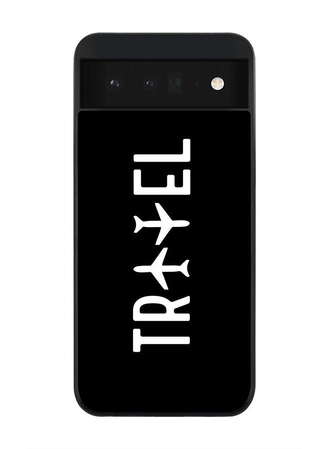 Stylizedd Rugged Black edge case for Google Pixel 6 5G Slim fit Soft Case Flexible Rubber Edges Anti Drop TPU Gel Thin Cover - Travel - Image 1