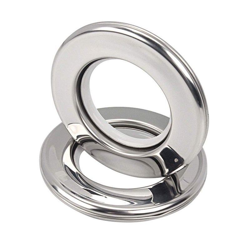 Ailejia Stainless Steel Curtain Grommets DIY Rings Eyelet Metal Grommet Kit Ring Inner Diameter 19164cm Silencer Sliding Metal Pack of 8