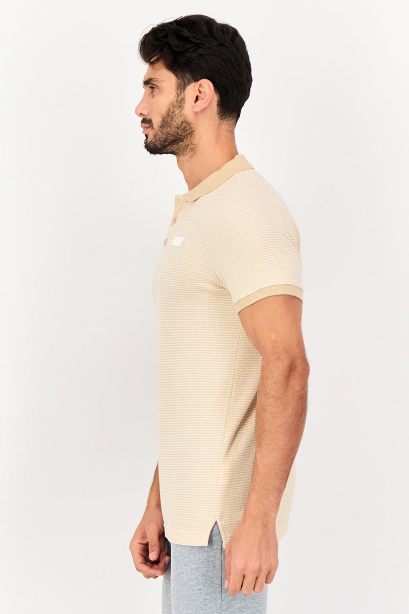 PUMA One8 Men Sportswear Fit Short Sleeve Outdoor Polo Shirt, Beige - Image 4