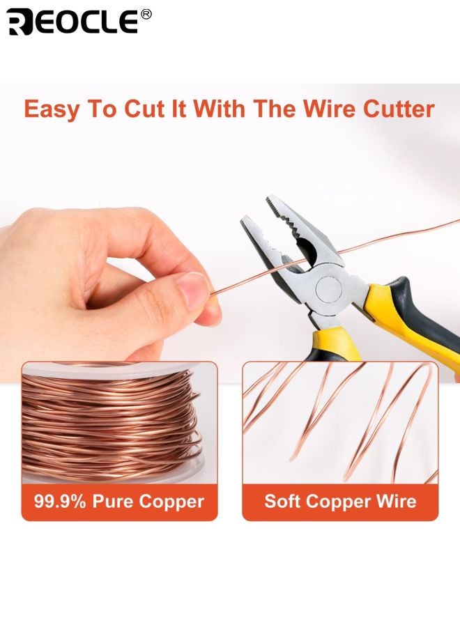 ريوكل الأسلاك النحاسية للزراعة الكهربائية للبستنة 65 قدما مقياس نقي من الأسلاك النحاسية العارية النحاس الناعم لنمو النباتات والخضروات وتطبيقات سرير الحديقة والدفيئة - Image 5