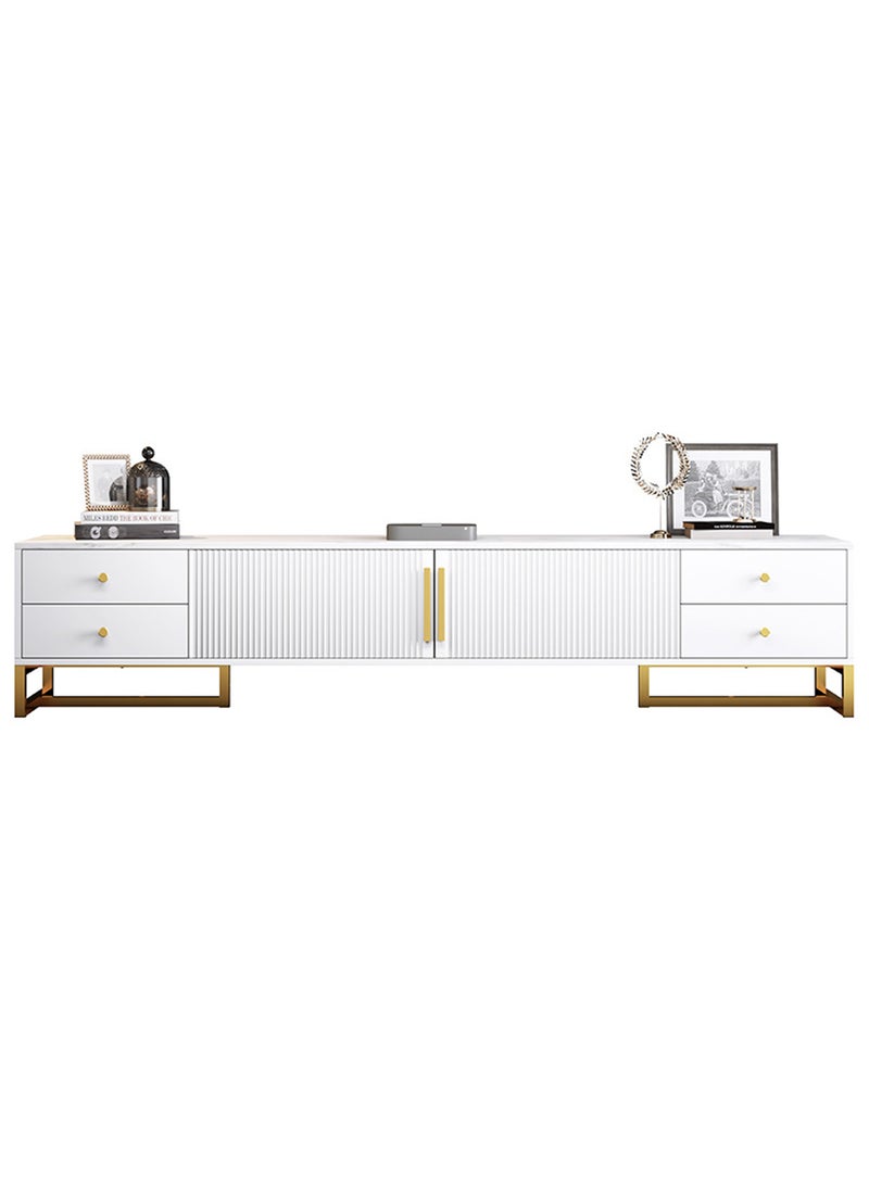 Sharpdo Living Room Furniture, Simple and Light Luxury Combination TV Cabinet, Combination Storage Cabinet with 2 Doors and 4 Drawers  - Image 1