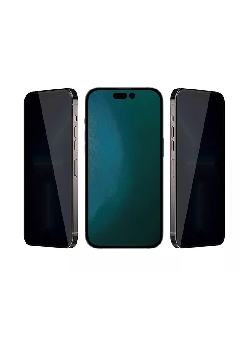 MOCOM - Apple iPhone 14 Pro Privacy Tempered Glass Compatible with iPhone 14 Pro AntiSpy Screen Protector for Apple 14Pro Full Coverage Anti-Peeping 9H Glass Case Friendly Bubble Free Tempered Glass for Apple iPhone 14Pro - Image 1