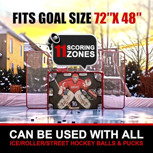 EALER HTST50 72 x 48 Hockey Goalie Shooting Target Hockey Goal Practice Targets with 11 Target Holes Premium TearProof HeavyDuty Fabric - Image 3