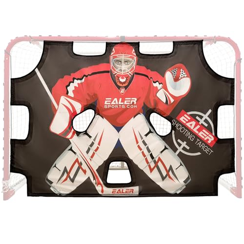 EALER HTST50 72 x 48 Hockey Goalie Shooting Target Hockey Goal Practice Targets with 11 Target Holes Premium TearProof HeavyDuty Fabric - Image 1