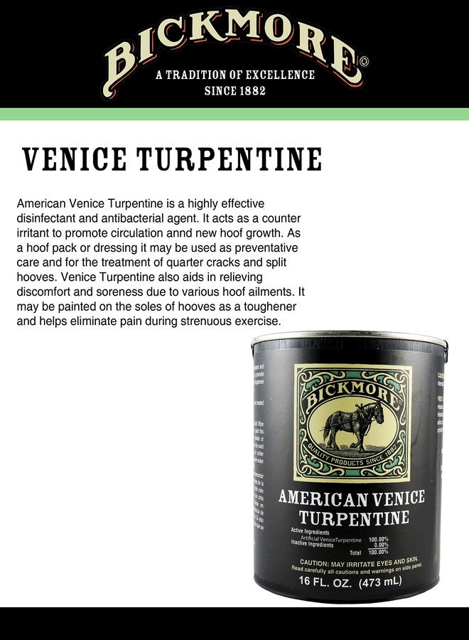 Bickmore American Venice Turpentine Pint for Horses - Promotes New Hoof Growth and Prevents Quarter Cracks and Split Hooves - Image 4