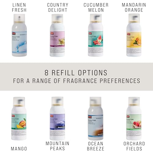 Rubbermaid Commercial Products Microburst 3000 Aerosol Air Freshener Refill, Linen Fresh, Automatic Odor Control System, for Restrooms in Restaurants/Hotels/Schools/Airports/Offices - Image 2