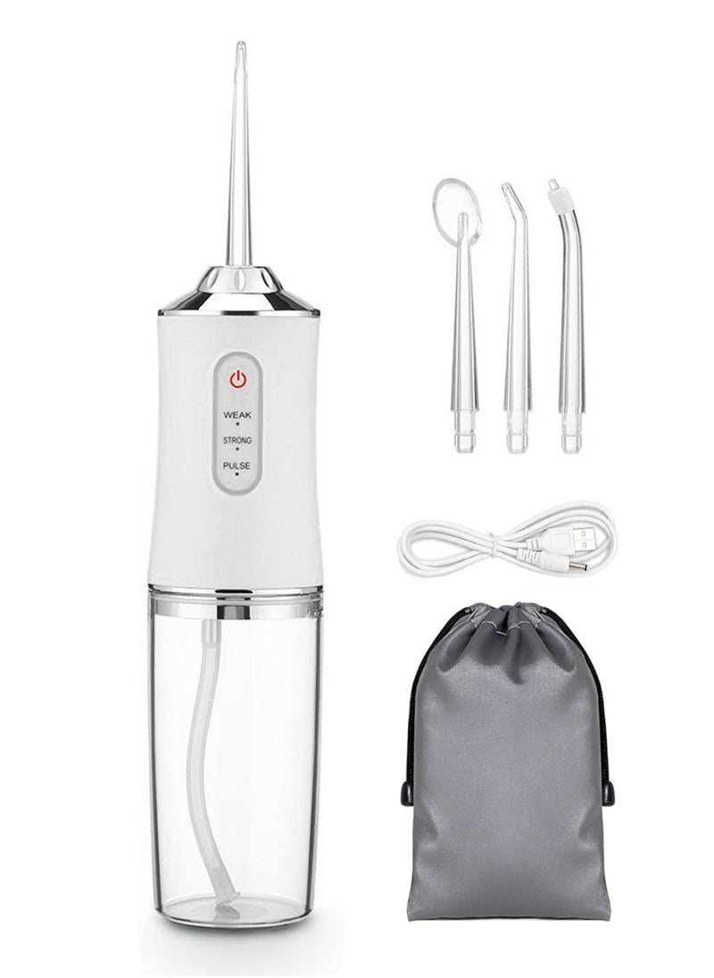 Syarme Water Flosser Teeth Picks, Portable Oral Irrigator for Teeth with 4 Nozzles, Powerful and Rechargeable Water Flosser for Teeth, IPX6 Waterproof Water Dental Picks for Cleaning for Travel Home  - Image 1