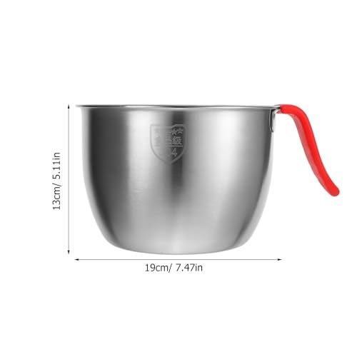 TOPBATHY Stainless Steel Mixing Bowl with Handle 7.5 Inch Deep Batter Bowl for Kitchen Baking Cooking Prep - Image 2