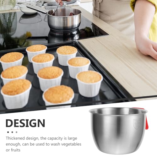 TOPBATHY Stainless Steel Mixing Bowl with Handle 7.5 Inch Deep Batter Bowl for Kitchen Baking Cooking Prep - Image 5