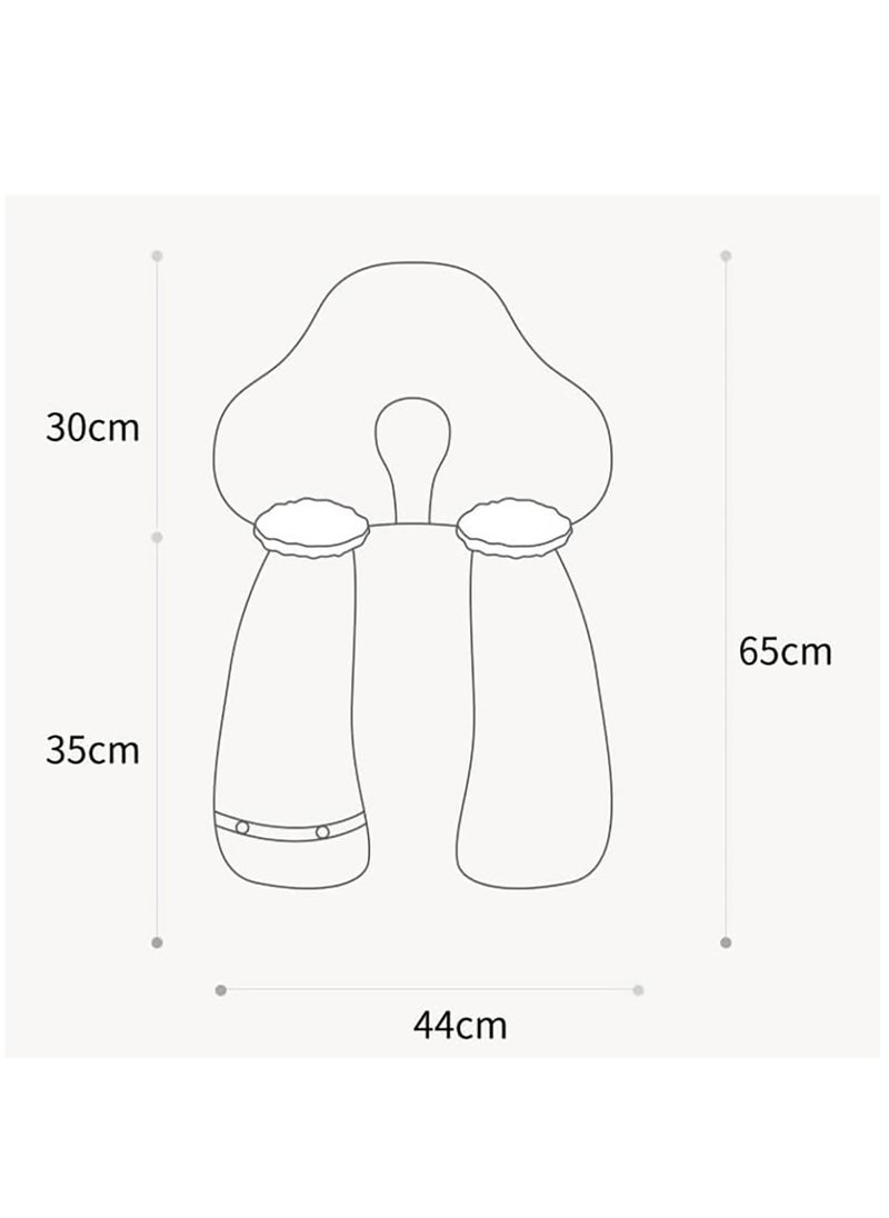 Baby Head Shaping Pillow, Drawstring Adjustable Infant Anti-Startle Sleep Pillow, Winter and Summer Dual-Use Side sleeping Pillow for Babies