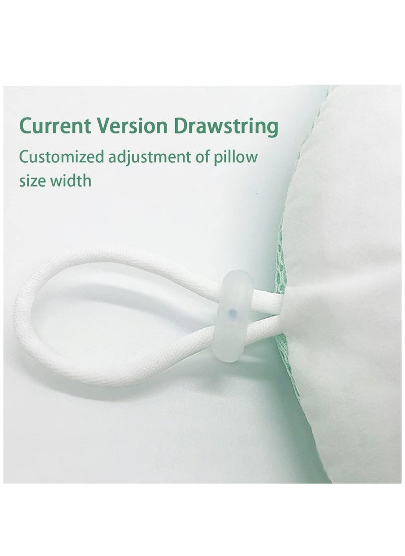 Baby Head Shaping Pillow, Drawstring Adjustable Infant Anti-Startle Sleep Pillow, Winter and Summer Dual-Use Side sleeping Pillow for Babies