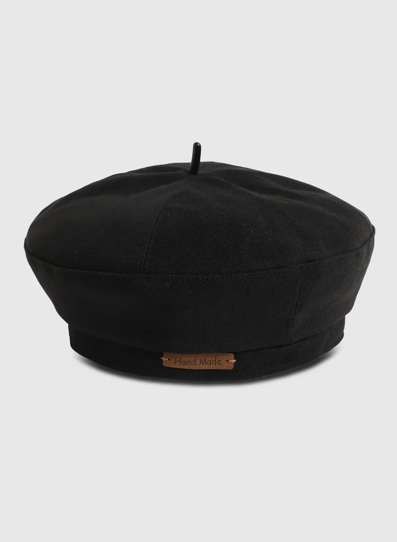 Haute Sauce Casual Solid Blended Fabric Beret Cap For Women