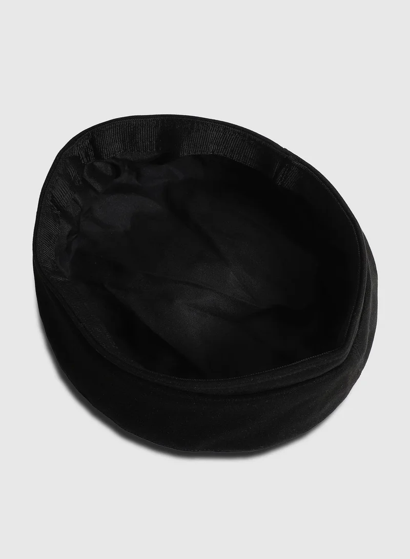 Haute Sauce Casual Solid Blended Fabric Beret Cap For Women