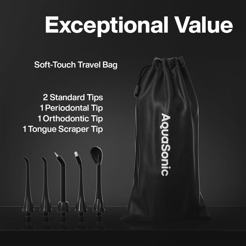 Aquasonic - Water Flosser | Cordless Rechargeable Flosser for Teeth Cleaning | Waterproof Aqua Flosser, Portable Oral Irrigator for Dental Cleaning with 5 Jet Tips | Braces, Home & Travel - Image 5