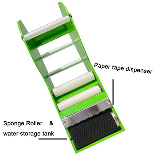 WELSTIK Water Activated Gummed Kraft Paper Tape Packaging Dispenser 3 Inch Green for Shipping, Carton and Box Sealing - Image 2